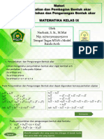 Operasi Akar Bilangan 1