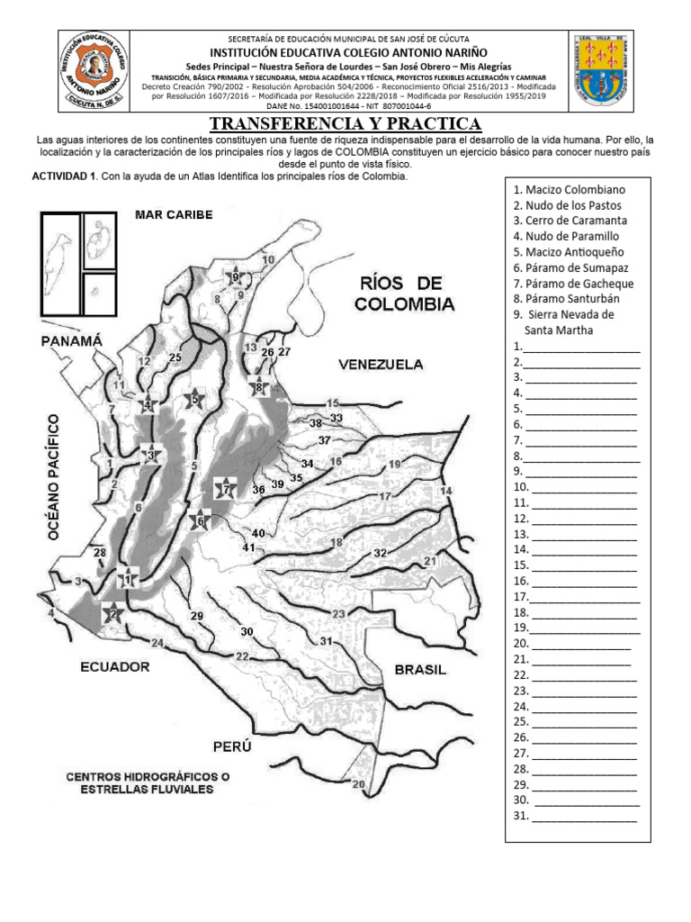Hidrografía y Ríos de Colombia | PDF | Río | Colombia