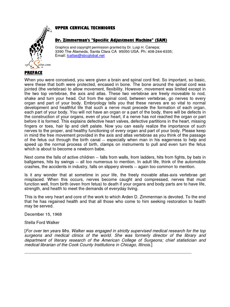 Zimmerman's Specific Adjusting Machine | PDF | Chiropractic | Vertebra