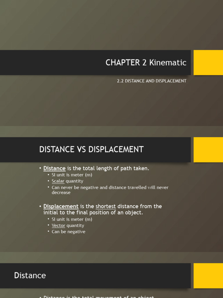 Distance vs Displacement Explained | PDF | Distance | Speed