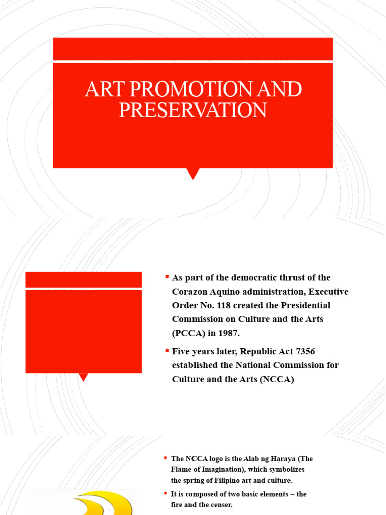 Art Promotion and Preservation | PDF | Philippines