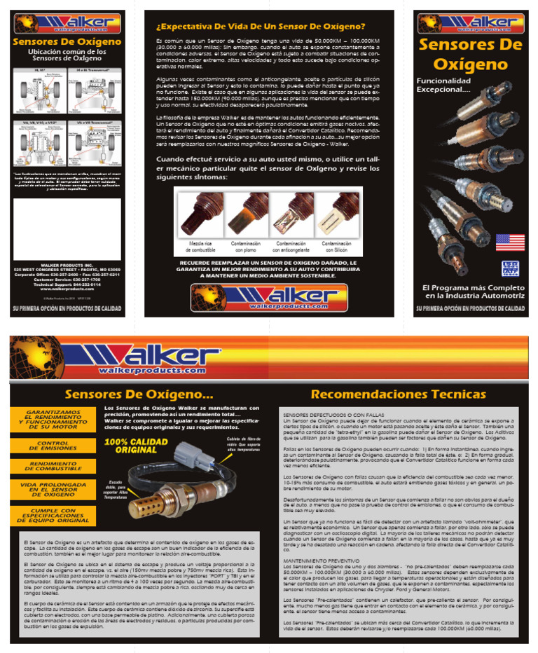 O2 Sensor Life Expectantcy Spanish Flier WF37-121B | PDF | Gasolina ...