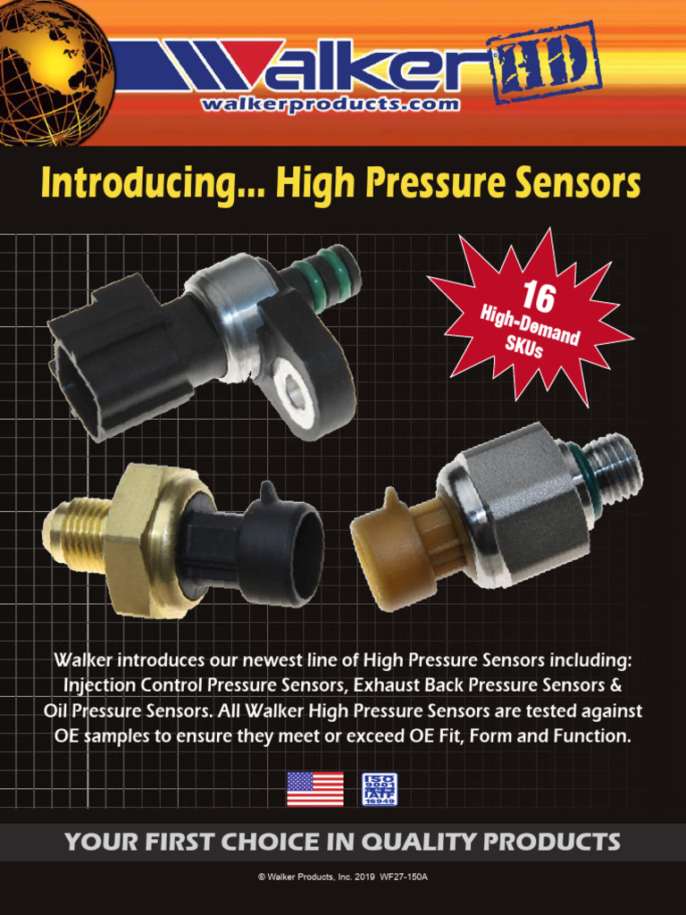 High Pressure Sensors by Walker | PDF | Vehicles | Propulsion
