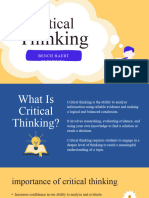 Critical Thinking Skills For Students Education Presentation in White Yellow and Blue Flat Graphic Style