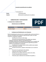 Memorandum de Planificacion