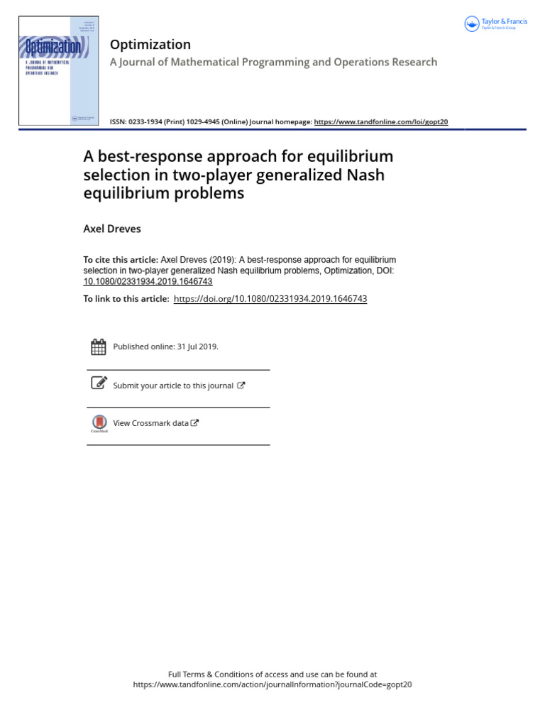 A Best-Response Approach For Equilibrium Selection in Two-Player ...