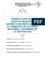 Tuberculosis en El Hospital Cuschieri Cochabamba Bolivia