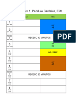 Horario Mixto San José 2024 Lunes y Martes