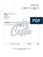 Tito Costa Invoice