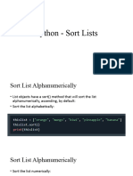18 - Python - Sort Lists