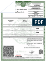 Estados Unidos Mexicanos Acta de Nacimiento: Identificador Electrónico