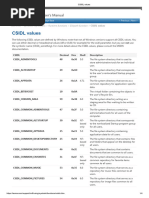 CSIDL Values