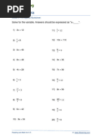 Grade 5 Basic Algebra C