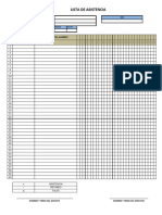 Formato de Lista de Asistencia