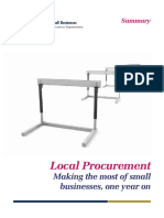 Summary Document Local Procurement One Year On