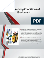 Safe Working Conditions of Equipment