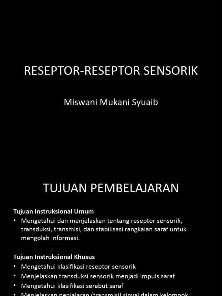 Memahami Reseptor Sensorik dan Fungsinya | PDF | Pengembangan Diri