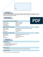 CV of Mahade