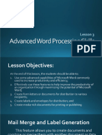 Lesson 3 Advanced Word Processing Skills