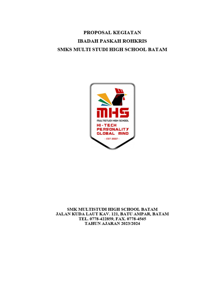Proposal Ibadah Paskah SMK MHS 2024 | PDF | Karier & Perkembangan ...