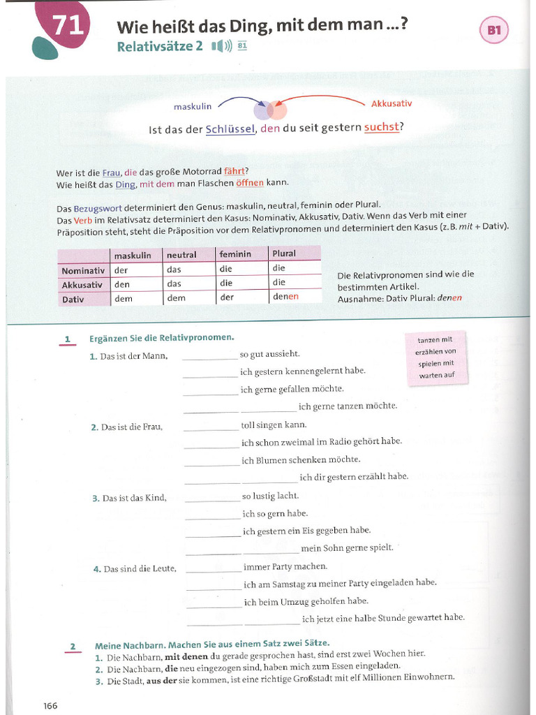 Grammatik - Aktiv - A1 - B1 | PDF