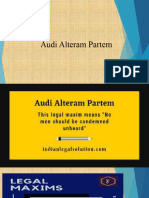 Audi Alteram Partem Is A Legal Maxim