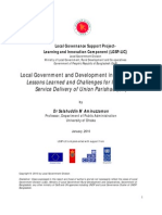 Local Government and Development in Bangladesh: Lessons Learned &amp Challenges For Improving Service Delivery of Union Parishad