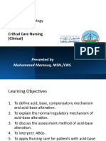 Acid-Base Balance and ABG Interprepation (L1 L2) )