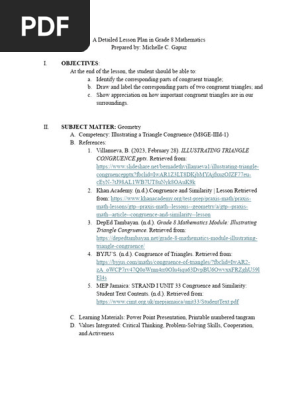A Detailed Lesson Plan in Grade 8 Mathematics (Chelle)