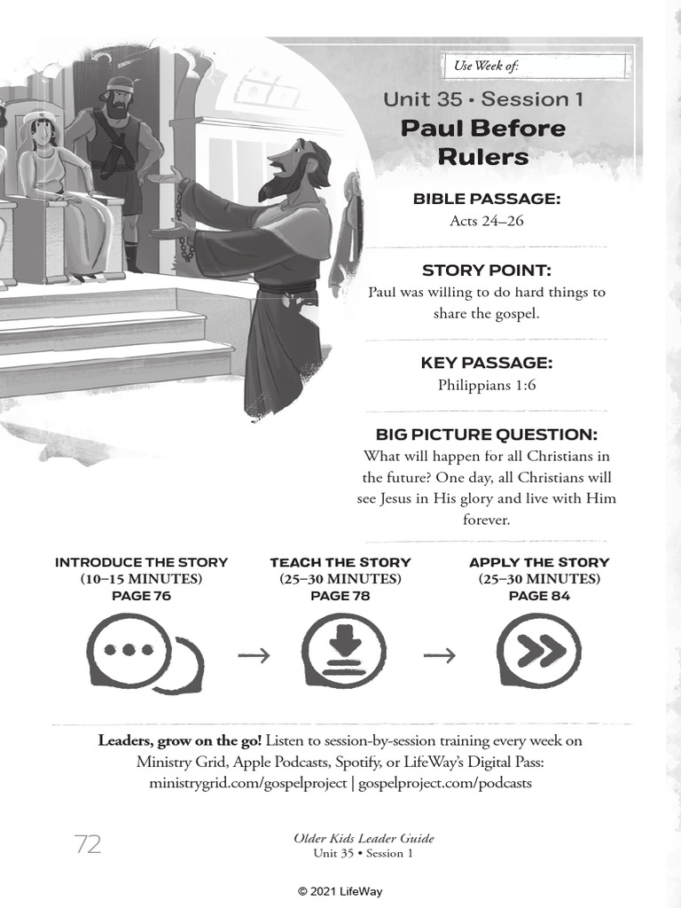 Leader Guide Elementary U35s1 | PDF | Paul The Apostle | Acts Of The ...
