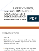 Topic 9 Sexual Orientation, Age Discrimination and Disability Discrimination