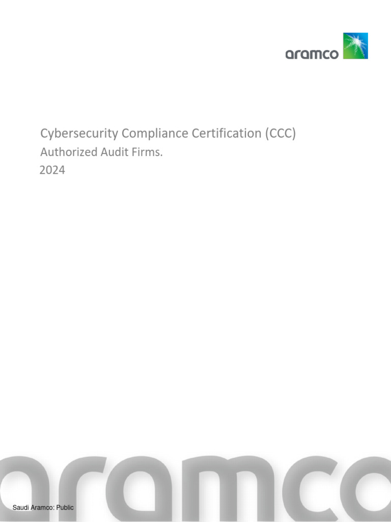 Cybersecurity Compliance Certificate CCC Audit Firms | PDF | Accounting