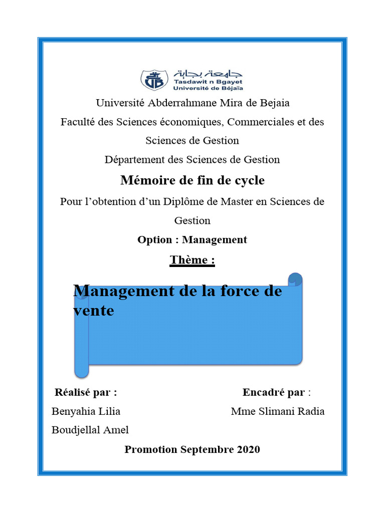 Management de la Force de Vente au Maroc | PDF | Sodles | Business