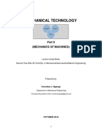 Mechanics of Machines-Notes