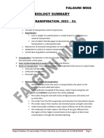 BIO X ICSE Transpiration