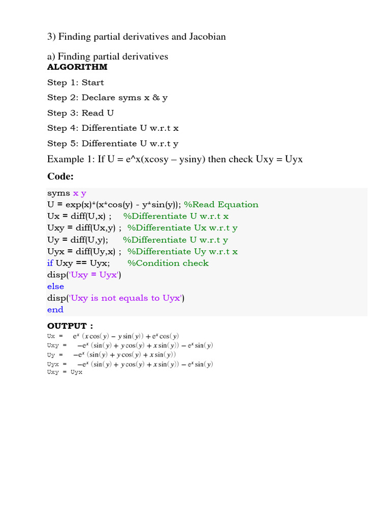 Lab 3 | PDF | Derivative | Algebra