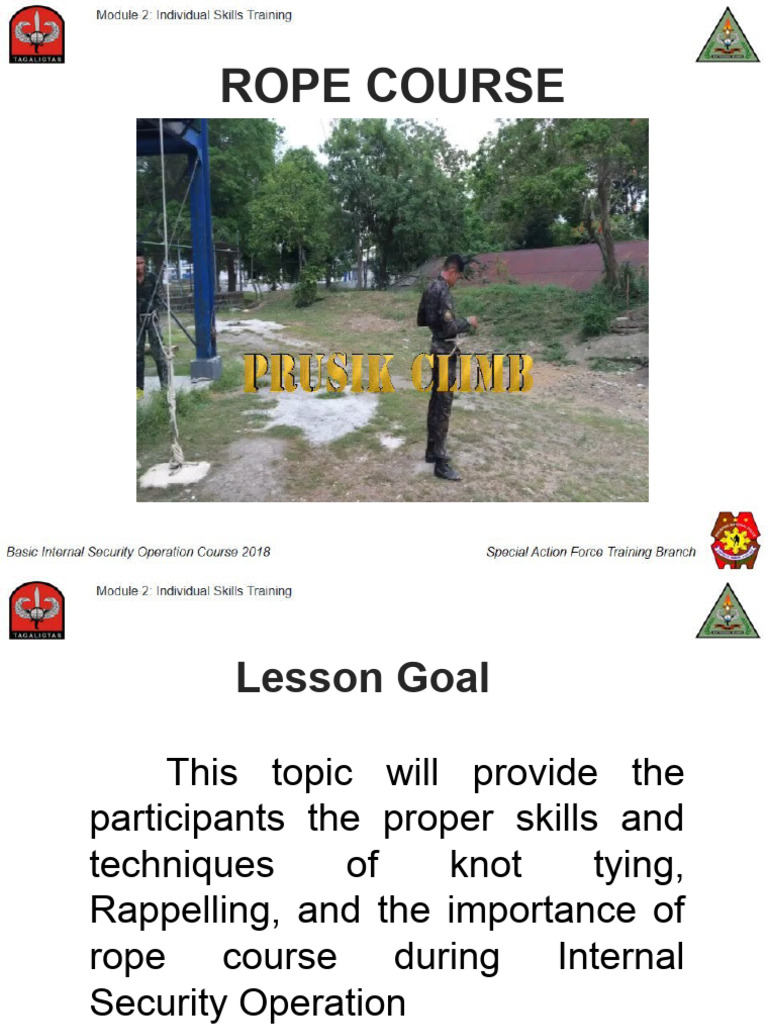 Rope Skills for Security Ops | PDF | Knot | Rope
