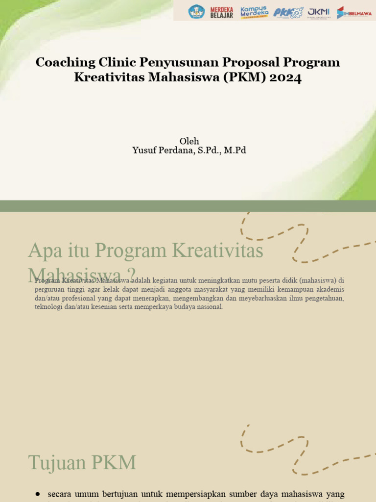 Panduan Proposal PKM 2024 | PDF