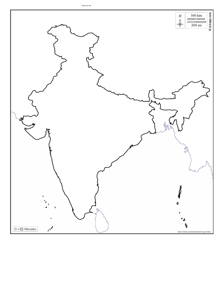 Blank Map of India PDF