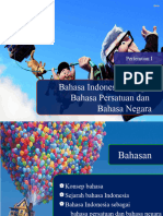 Bahasa Indonesia Sebagai Bahasa Persatuan Dan Bahasa Negara - P1