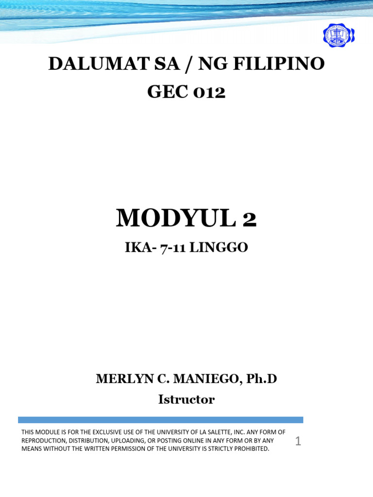 Module 3 and 4 Dalumat 3 | PDF