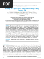 Survey On Digital Twin Edge Networks DITEN Towards