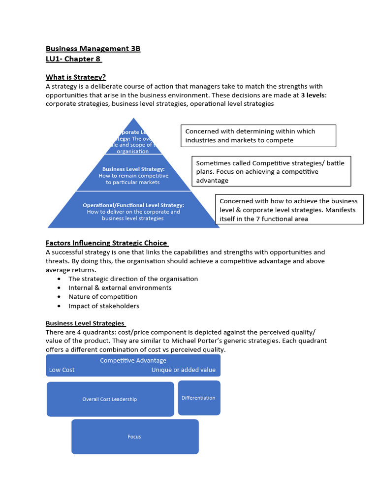 3B Business Management Strategies | PDF | Strategic Management ...