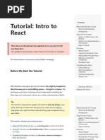 Tutorial - Intro To React - React