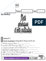 Mots Generiques Et Mots Particuliers CM1