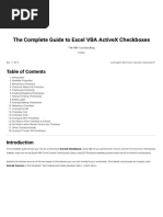 The Complete Guide To Excel VBA ActiveX Checkboxes