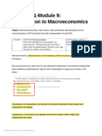 MECO 121-Module 9 Introduction To Macroeconomics
