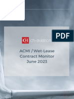 CH Aviation - ACMI - Wet Lease Contract Monitor Report June 2023