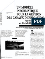 Informatique Pour La Gestion Des Canaux D'Irrigation: Un Modele