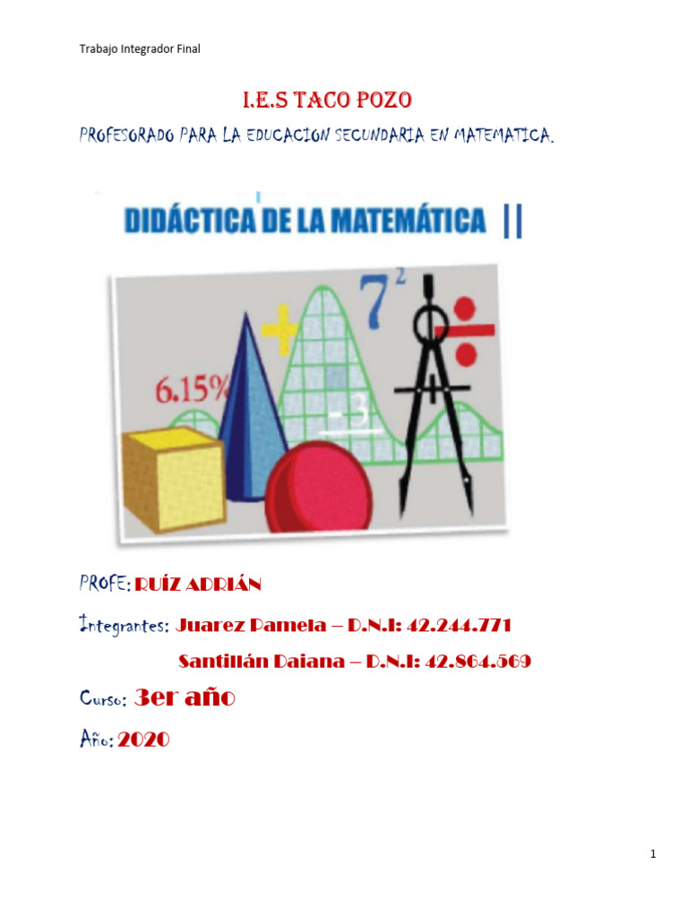 Didáctica Matemática: Enfoques y Teorías | PDF | Geometría | Aprendizaje